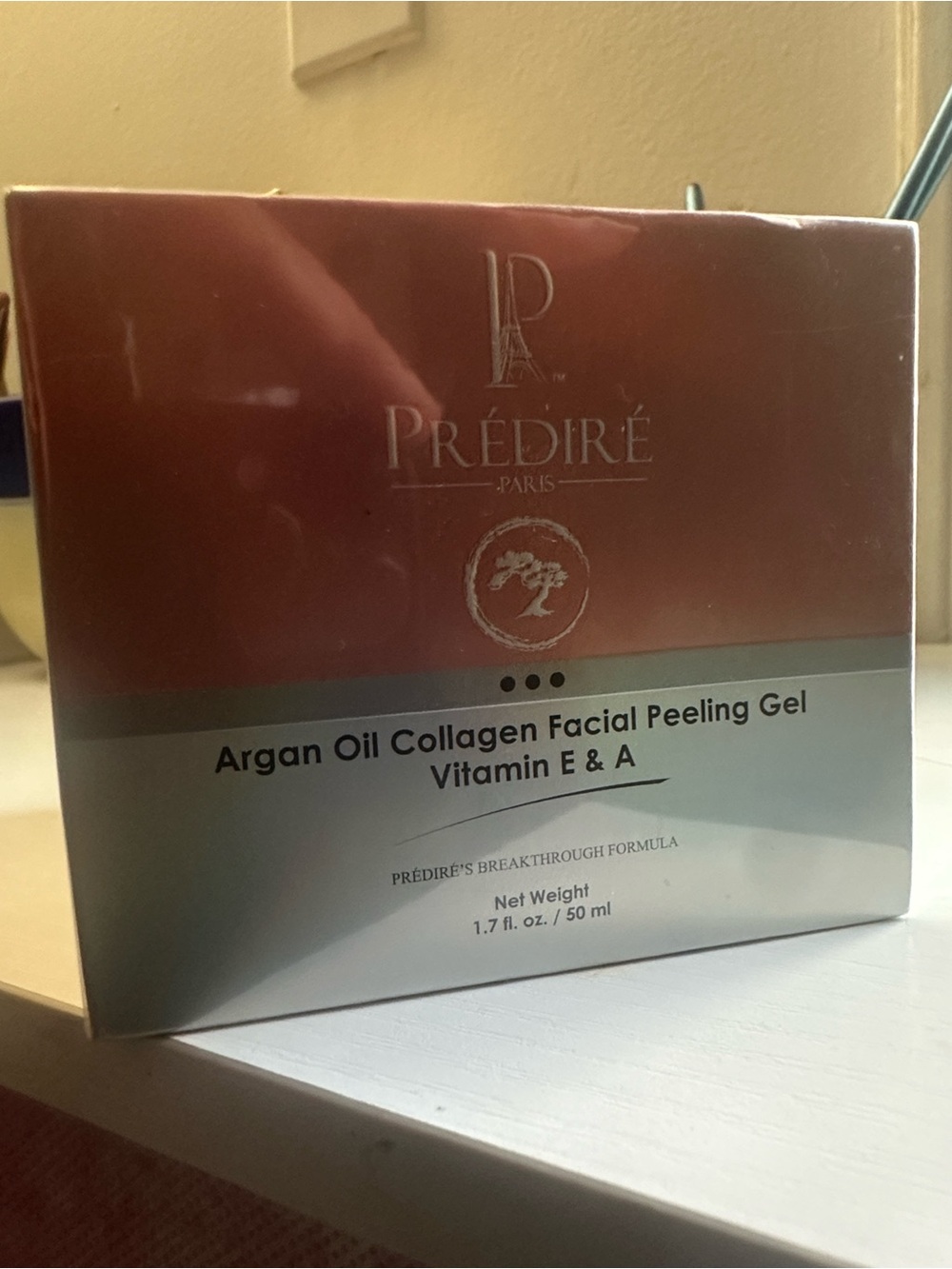 PRÉDIRÉ Argan Oil Collagen Facial Peeling Gel — Rose Gold & Silver